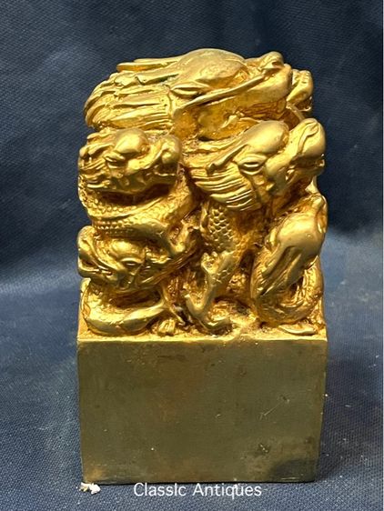 ตราประทับ เก้ามังกร กะไหล่ทอง A10 รูปที่ 3