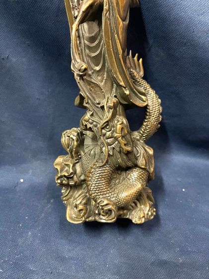 เจ้าแม่กวนอิม ขี่มังกร ทองเหลืองสะสมA20 รูปที่ 4