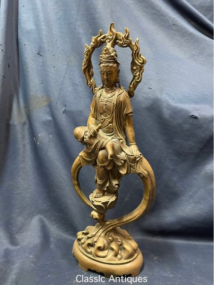 เจ้าแม่กวนอิม ทองเหลืองสะสม รูปที่ 4