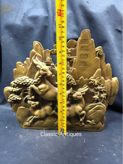 รูปปั้น แพะภูเขา ทองเหลือง สะสม รูปที่ 14