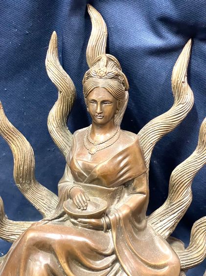 รูปปั้น นางพญาจิ้งจอกเก้าหาง ทองเหลือง สะสม รูปที่ 10