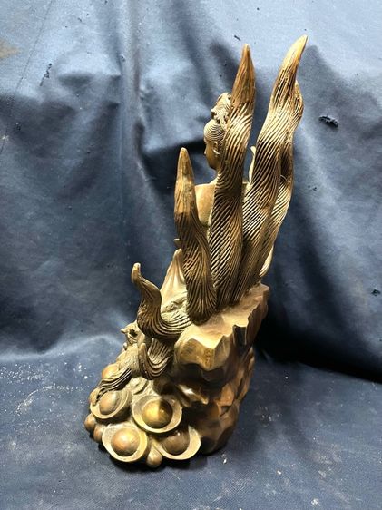 รูปปั้น นางพญาจิ้งจอกเก้าหาง ทองเหลือง สะสม รูปที่ 8