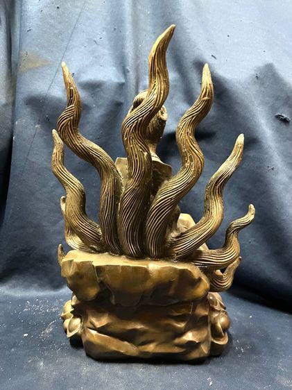 รูปปั้น นางพญาจิ้งจอกเก้าหาง ทองเหลือง สะสม รูปที่ 7