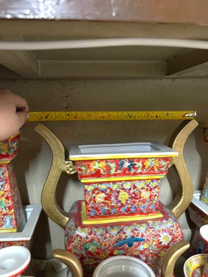 โหงวก่ง ชุดเครื่อง5 กังไสเขียนสี สะสม รูปที่ 16