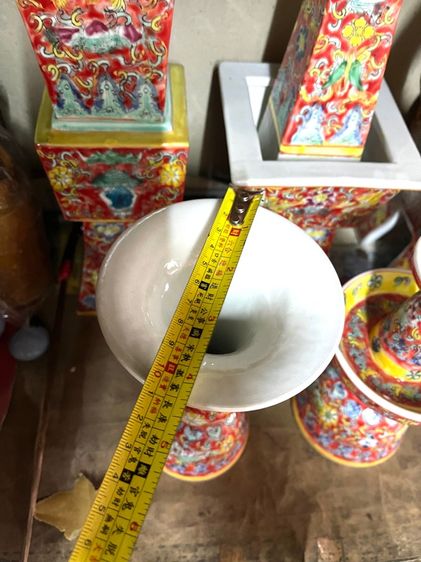 โหงวก่ง ชุดเครื่อง5 กังไสเขียนสี สะสม รูปที่ 13