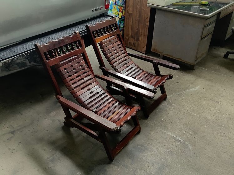 ขายเก้าอี้นอนเล่นเด็ก1คู่ไม้มะฆ่า รูปที่ 3