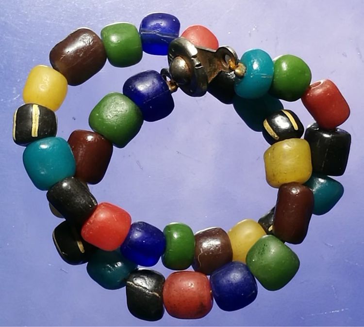 ลูกปัดทวารวดี(ร้อยเป็นสร้อยข้อมือ) แท้ทุกเม็ด พบที่ย่านเมืองทวารวดีจันเสน รูปที่ 2