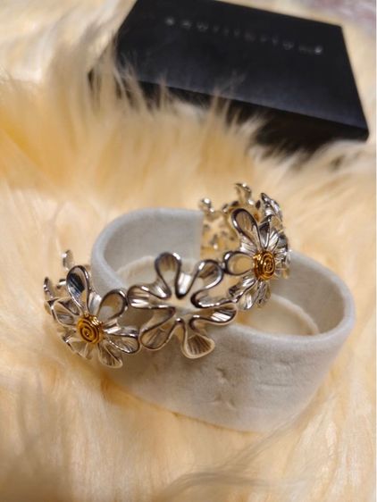 กำไรข้อมือ เงินแท้ รูปดอกไม้ รูปที่ 3