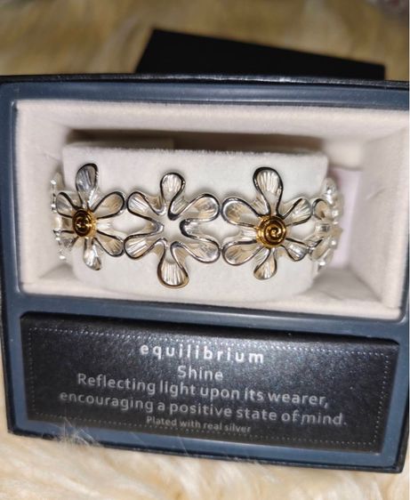 กำไรข้อมือ เงินแท้ รูปดอกไม้ รูปที่ 6