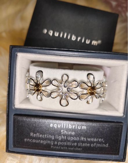 กำไรข้อมือ เงินแท้ รูปดอกไม้ รูปที่ 7