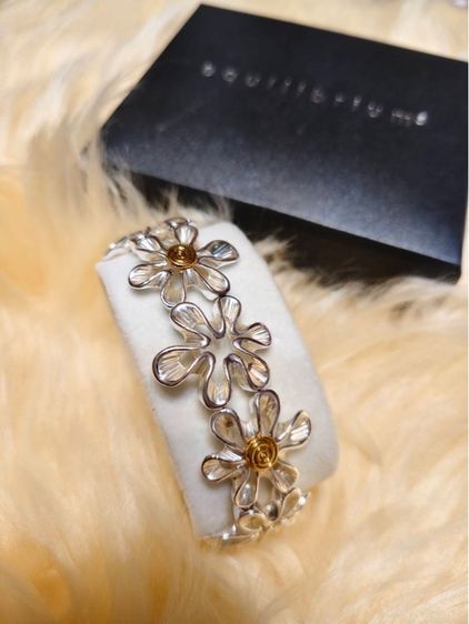 กำไรข้อมือ เงินแท้ รูปดอกไม้ รูปที่ 4