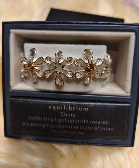 กำไรข้อมือ เงินแท้ รูปดอกไม้ รูปที่ 5