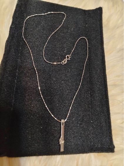 สร้อยคอทองคำขาวพร้อมจี้เพชร รูปที่ 4