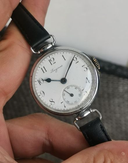 เงิน Longins นาฬิกา Vintage Longines Trench Watch Cal.13.82 (Years 1910) หน้ากระเบื้อง เข็มบลูสตีล ไขลาน หายากมาก แบ่งปันถูกที่สุดหลักพันครับ
