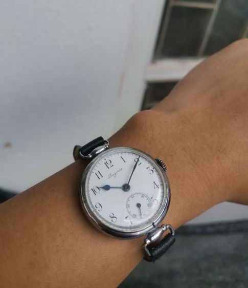 นาฬิกา Vintage Longines Trench Watch Cal.13.82 (Years 1910) หน้ากระเบื้อง เข็มบลูสตีล ไขลาน หายากมาก แบ่งปันถูกที่สุดหลักพันครับ รูปที่ 3