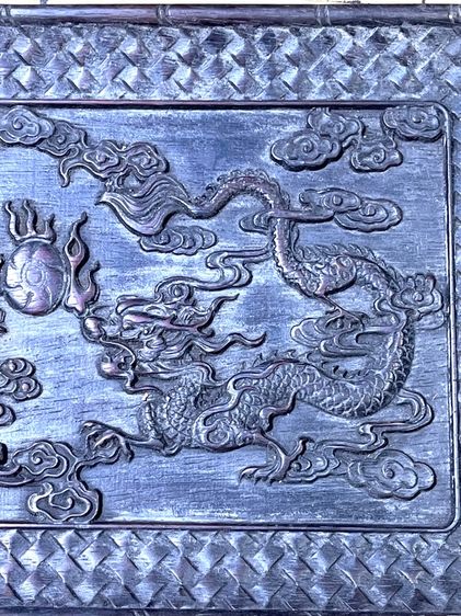 ถาด ไม้แกะสลัก ลายหงษ์ มังกร สะสมA2 รูปที่ 4