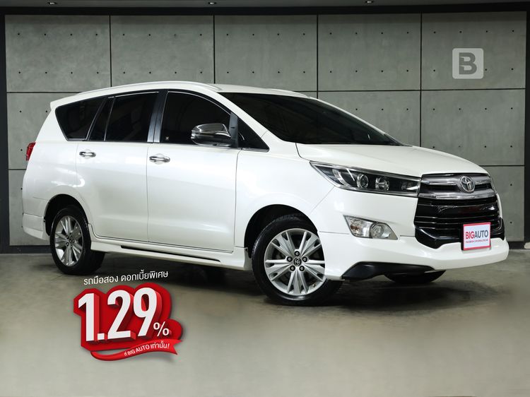 Toyota Innova 2019 2.8 Crysta V Utility-car ดีเซล ไม่ติดแก๊ส เกียร์อัตโนมัติ ขาว