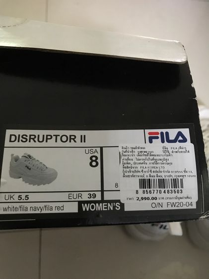 รองเท้าผู้หญิง FILA ไซส์รองเท้า USA 8 UK5.5 ของแท้มือ2 ซื้อจากห้างเซ็นทรัล  รูปที่ 11