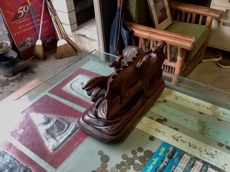 รูปปลาไม้สักแกะสลัก รูปที่ 3