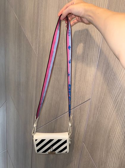 Off-White mini clip flap bag rainbow white รูปที่ 3