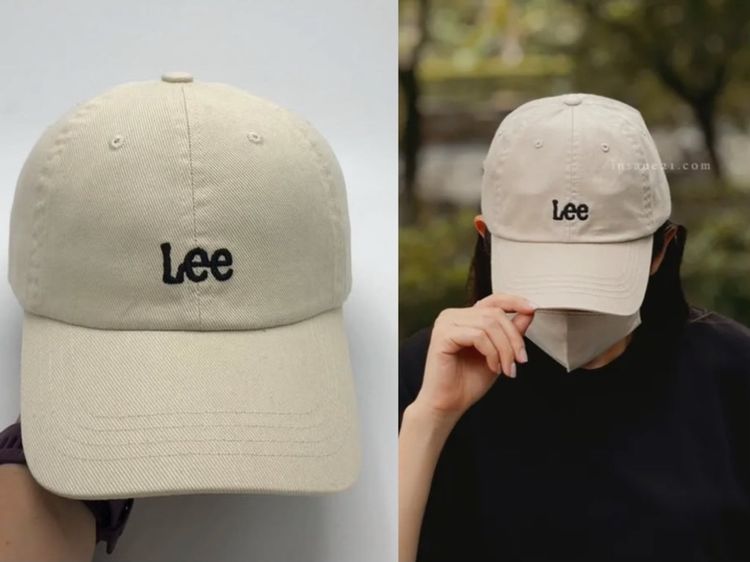 หมวก Lee สีครีม  โลโก้ Lee classic brand  แท้ 💯