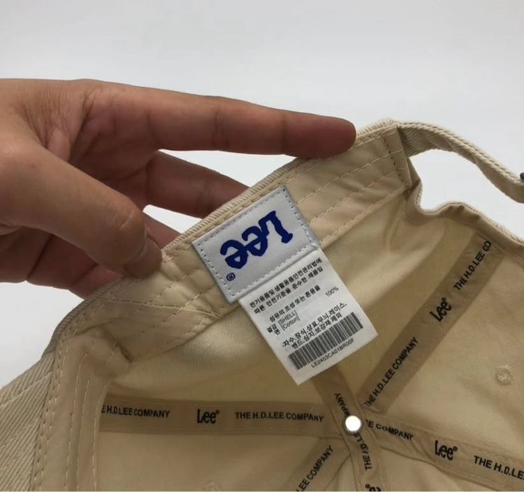 หมวก Lee สีครีม  โลโก้ Lee classic brand  แท้ 💯 รูปที่ 5