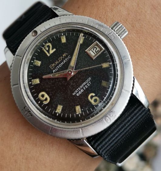 นาฬิกา Vintage ​Bulova​ Diver​ 666​ Feet​ ระบบ Automatic หายากๆราคาแบ่งปันครับ รูปที่ 4