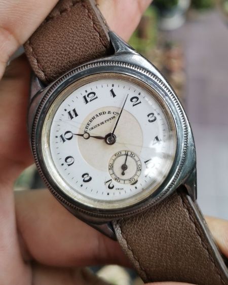 เงิน อื่นๆ นาฬิกา Vintage Eberhard Chaux-De-Fonds Hermetic Case By (FFBA) Sterling 925 ไขลาน ที่สุดของความหายาก ราคาแบ่งปันครับ