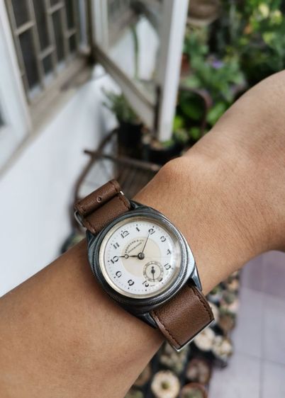 นาฬิกา Vintage Eberhard Chaux-De-Fonds Hermetic Case By (FFBA) Sterling 925 ไขลาน ที่สุดของความหายาก ราคาแบ่งปันครับ รูปที่ 3