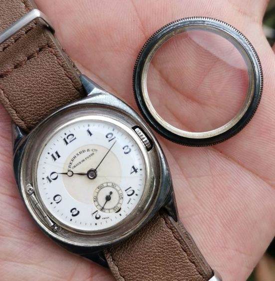 นาฬิกา Vintage Eberhard Chaux-De-Fonds Hermetic Case By (FFBA) Sterling 925 ไขลาน ที่สุดของความหายาก ราคาแบ่งปันครับ รูปที่ 9