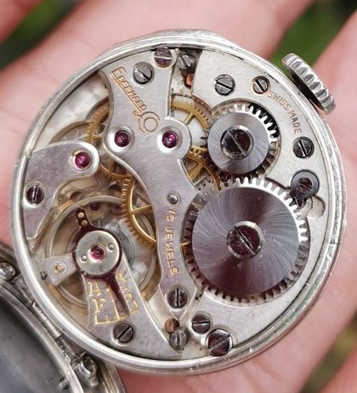 นาฬิกา Vintage Eberhard Chaux-De-Fonds Hermetic Case By (FFBA) Sterling 925 ไขลาน ที่สุดของความหายาก ราคาแบ่งปันครับ รูปที่ 13