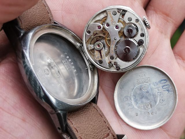 นาฬิกา Vintage Eberhard Chaux-De-Fonds Hermetic Case By (FFBA) Sterling 925 ไขลาน ที่สุดของความหายาก ราคาแบ่งปันครับ รูปที่ 11