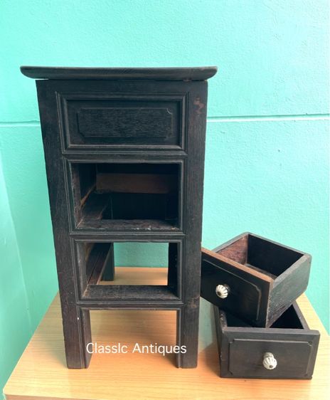 ตู้เก็บเงิน ไม้สักโบราณ เก่าสะสม A2 รูปที่ 13