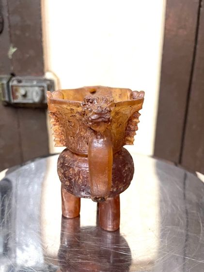 จอกสามขา หินแกะสลักสะสม รูปที่ 3