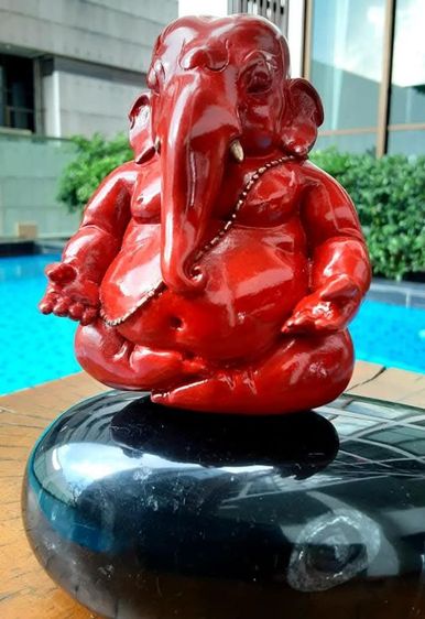 พระพิฆเนศ สงบสุข หล่อบรอนซ์ หมายเลขที่ 6 สวยงามมาก รูปที่ 2