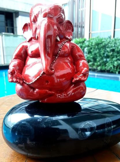 พระพิฆเนศ สงบสุข หล่อบรอนซ์ หมายเลขที่ 6 สวยงามมาก รูปที่ 15