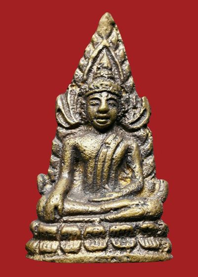 ผิวมะกรูด 🔆 เก่าเก็บ 🔐 พระพุทธชินราชอินโดจีน วัดสุทัศน์ ปี 2485 พิมพ์ต้อใหญ่ บัวขีด เนื้อทองผสม รูปที่ 7