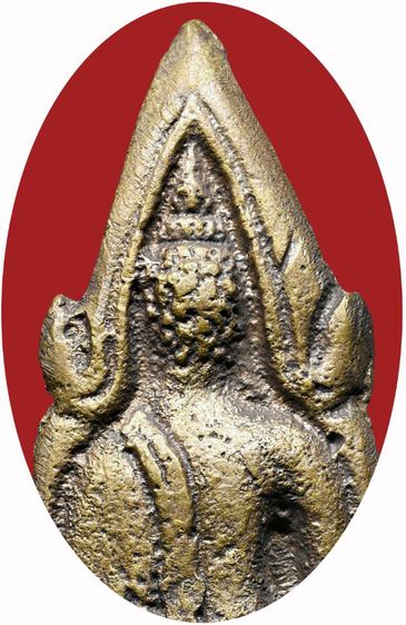 ผิวมะกรูด 🔆 เก่าเก็บ 🔐 พระพุทธชินราชอินโดจีน วัดสุทัศน์ ปี 2485 พิมพ์ต้อใหญ่ บัวขีด เนื้อทองผสม รูปที่ 15