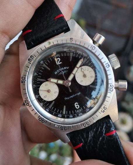 เงิน อื่นๆ นาฬิกา Vintage Rotary Aquaplunge​ Diver​ Chronograph​ Landeron Cal.154 ไขลาน​ หายากมาก ราคาแบ่งปันถูกที่สุดครับ