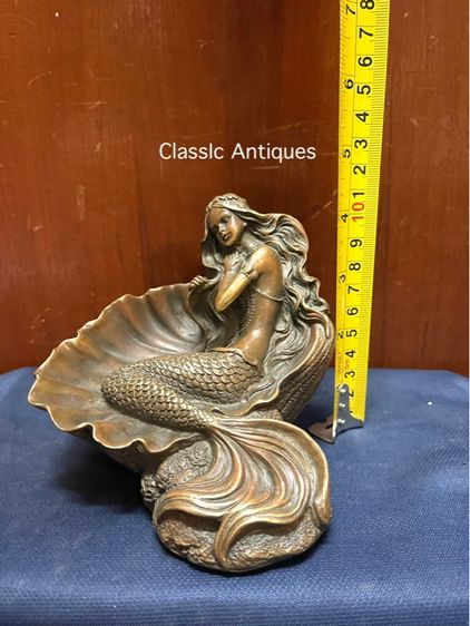 รูปปั้น ประติมากรรม นางเงือก Mermaid ทองเหลืองสะสม รูปที่ 11