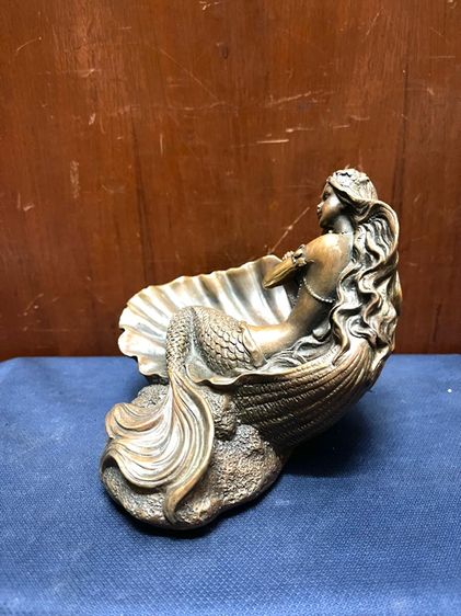 รูปปั้น ประติมากรรม นางเงือก Mermaid ทองเหลืองสะสม รูปที่ 4