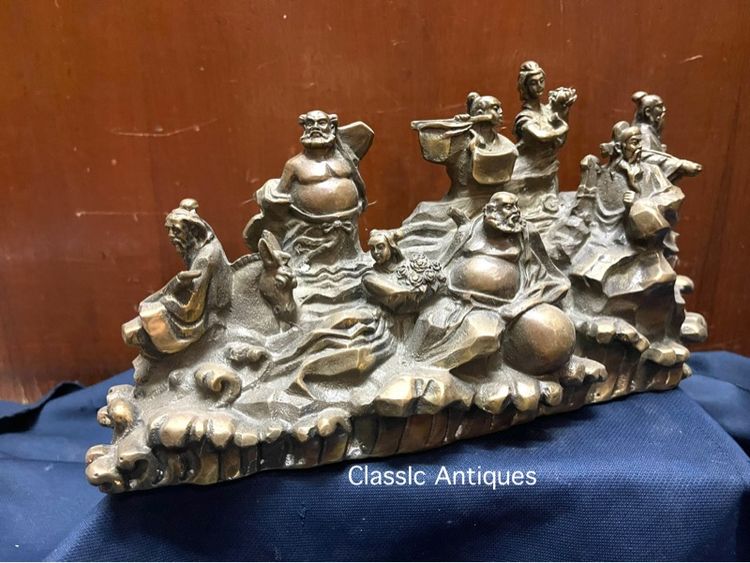 รูปปั้น เทพเจ้าแปดเซียน โป๊ยเซียน ทองเหลืองสะสม รูปที่ 3