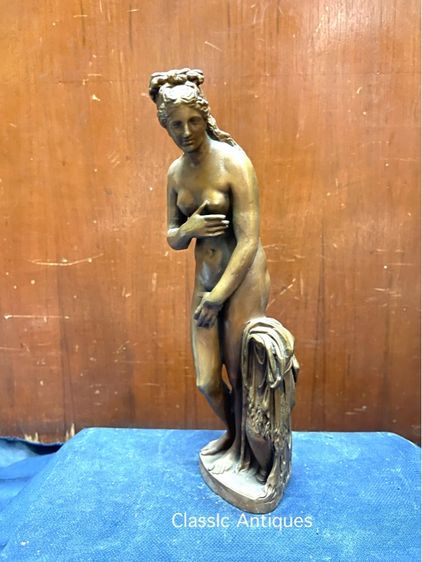 รูปปั้น ประติมากรรม ผู้หญิง ทองเหลืองสะสมA3 รูปที่ 2