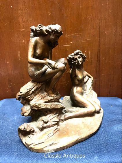 รูปปั้น ประติมากรรม ผู้หญิง ทองเหลืองสะสม รูปที่ 2