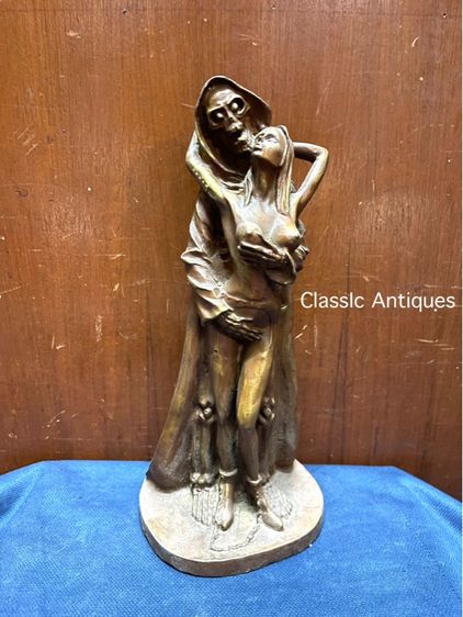 รูปปั้น ประติมากรรม ผู้หญิง ทองเหลืองสะสมA1