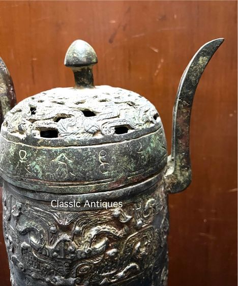 โถ สามขา สัมฤทธิ์ สะสมA3 รูปที่ 2