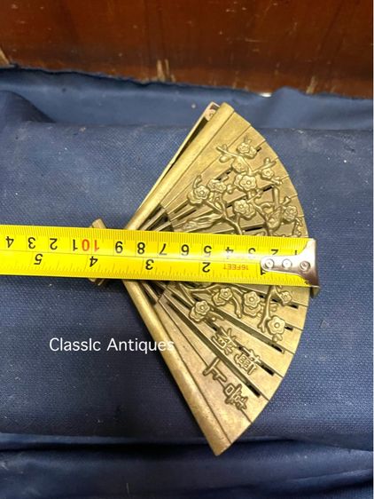 กระถางกำยาน ทรงพัด ทองเหลืองสะสม รูปที่ 10