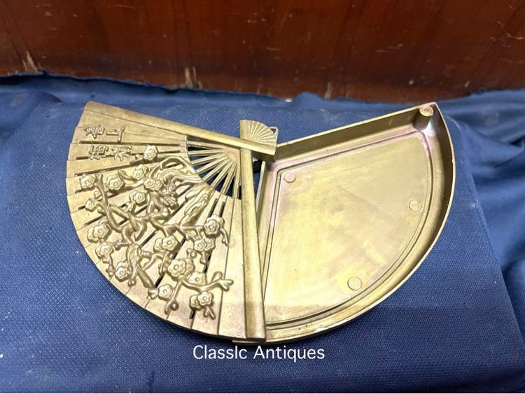 กระถางกำยาน ทรงพัด ทองเหลืองสะสม รูปที่ 4