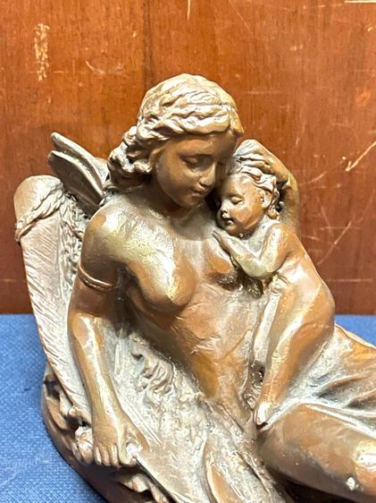 รูปปั้น ประติมากรรม แม่ลูก ทองเหลืองสะสม รูปที่ 6