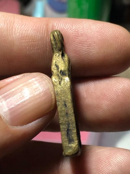 พระพุทธหล่อโบราณหลังยันต์ตามรูปสวยเนื้อทองเหลืองน่าจะวัดไร่ขิงไม่ทราบรุ่น รูปที่ 4